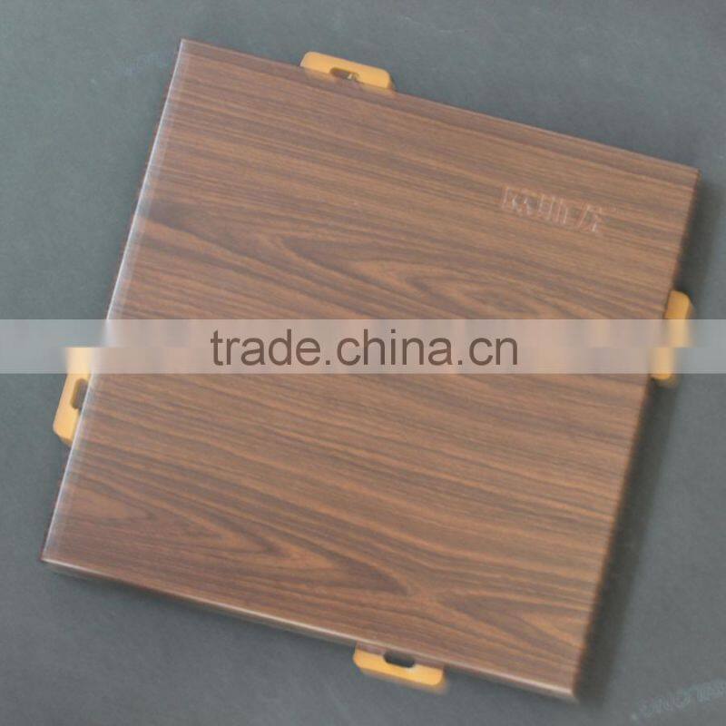 Wood Grain Surface Aluminum Decorative Ceiling Curtain Panel Aluminum Solid Wall Panel