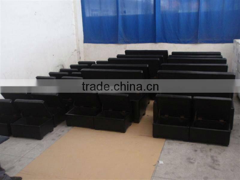 Decorative bonded leather storage long bench OT -779