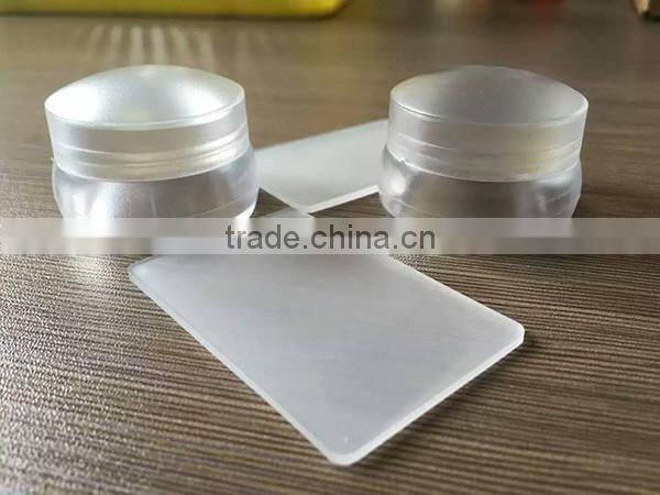 New arrival MINI chessman design 3.5cm clear jelly transparent nail stamper