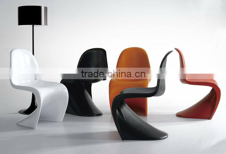 Plastic with wood leg dining chair /dining room home furniture