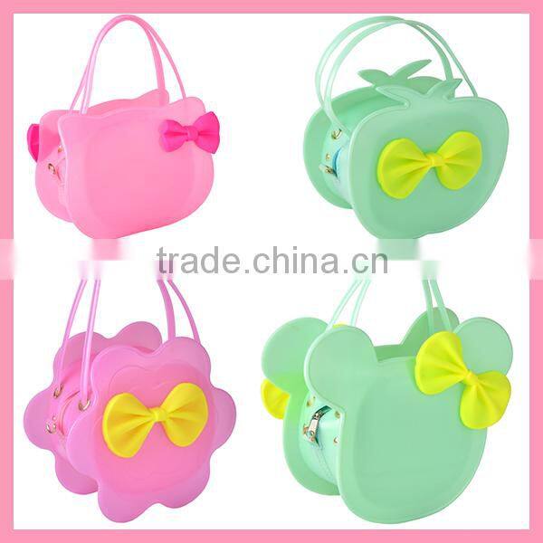 Hot Sale Colorful Plastic Apple Shape PVC Coin Bag/Candy Jelly Bag/Girls Money Bag