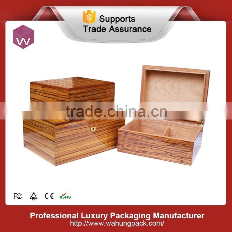 Customized cigar boxes locking wooden box for cigar wholesale