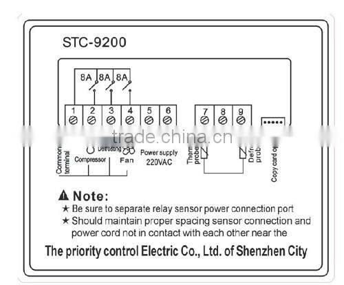 STC-9200 cold room temperature controls/digital temperature controller 200v/temperature controller STC-9200