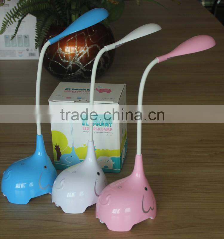 elephant cartoon rechargeable led table lamp