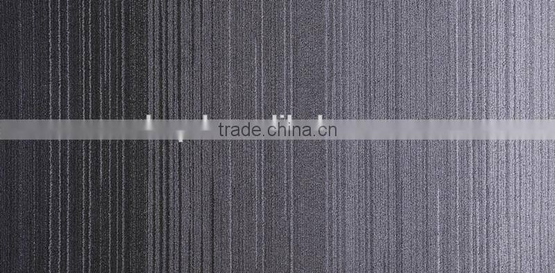 Jacquard technics and loop pile pattern pvc carpet tiles with high quality