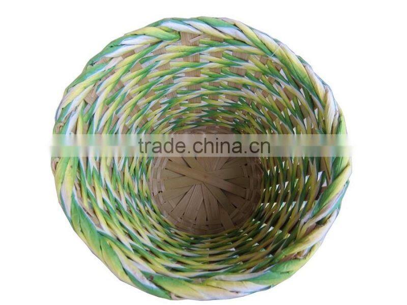 Wholesale green cornhusk storage basket