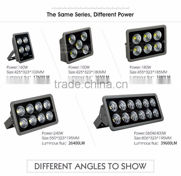 High lumen Waterproof Bridgelux COB IP65 Outdoor 300w led flood light