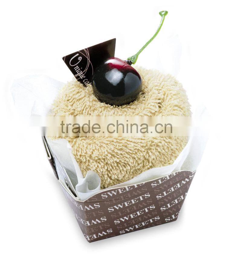 Chocolate Cherry Sponge Cake Towel