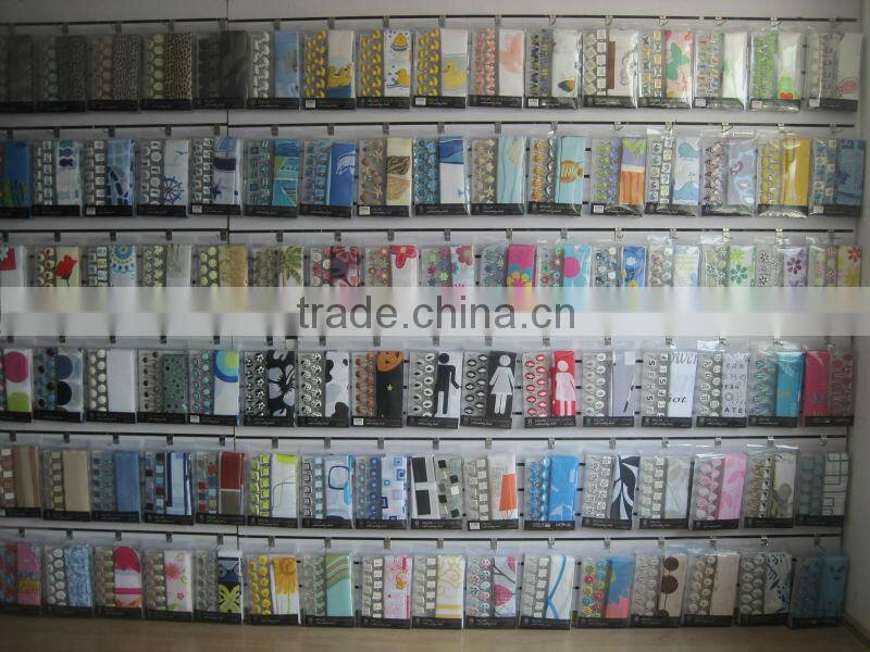 sea and fishes,hot selling 1pc peva shower curtain matching with 12pcs decorative resin bath shower curtain hooks