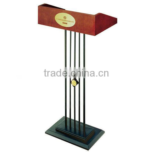 Western/American style modern wooden speaker pulpit stands/wire metal rostrum lectern