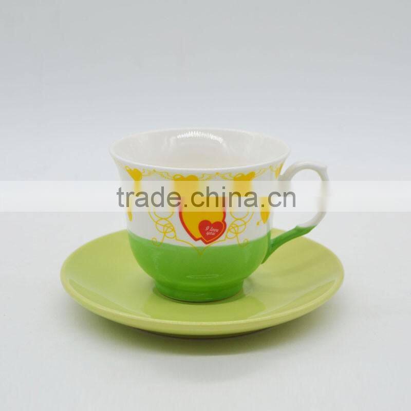 Ceramic mug and saucer tea cup coffee cup for homeuse
