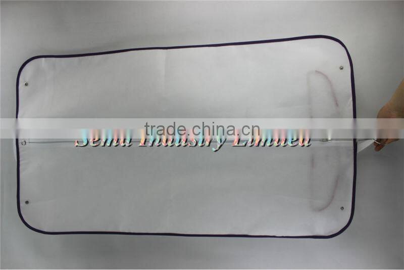 2015 hot sale two handles clear pocket nylon garment bag