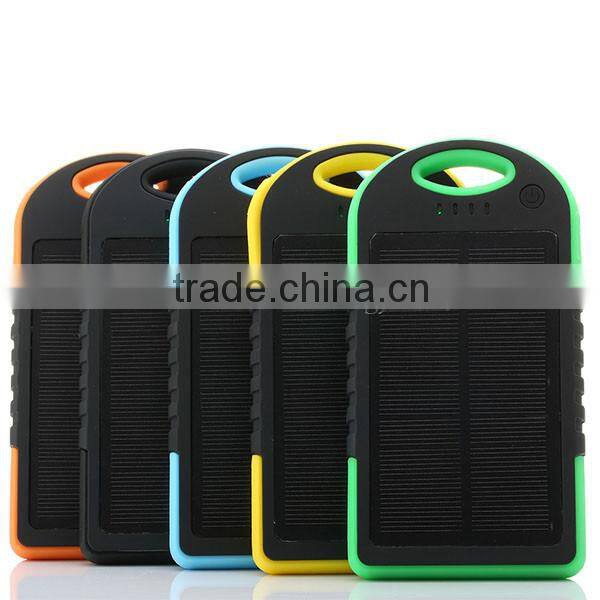 3000mAh Dual USB Portable Waterproof Solor Charger Power Bank for iPhone for Android Smartphone for iPad