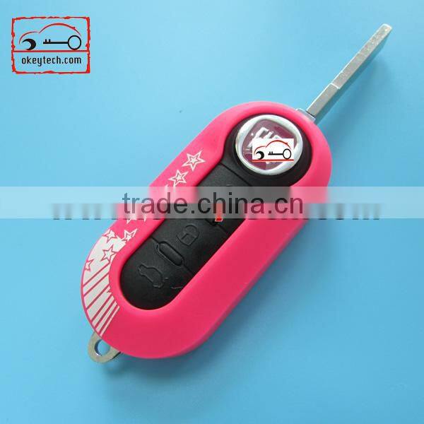 Best price car key shell Fiat key cover 3 button remote key shell for shell key fiat 500 key for fiat key shell