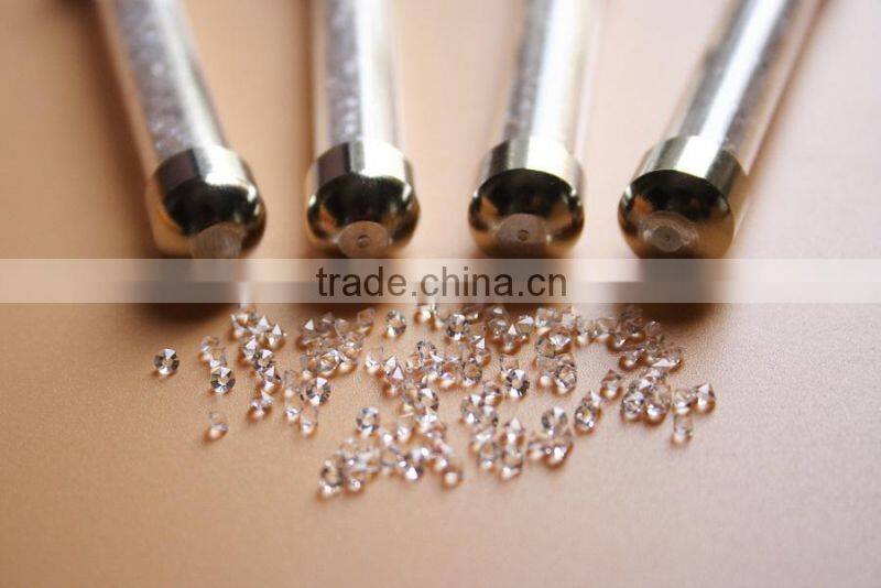 new design arrival customed food safety stainless steel 18/8 plastic dinnerware set of 4 pieces with crystals in the handle