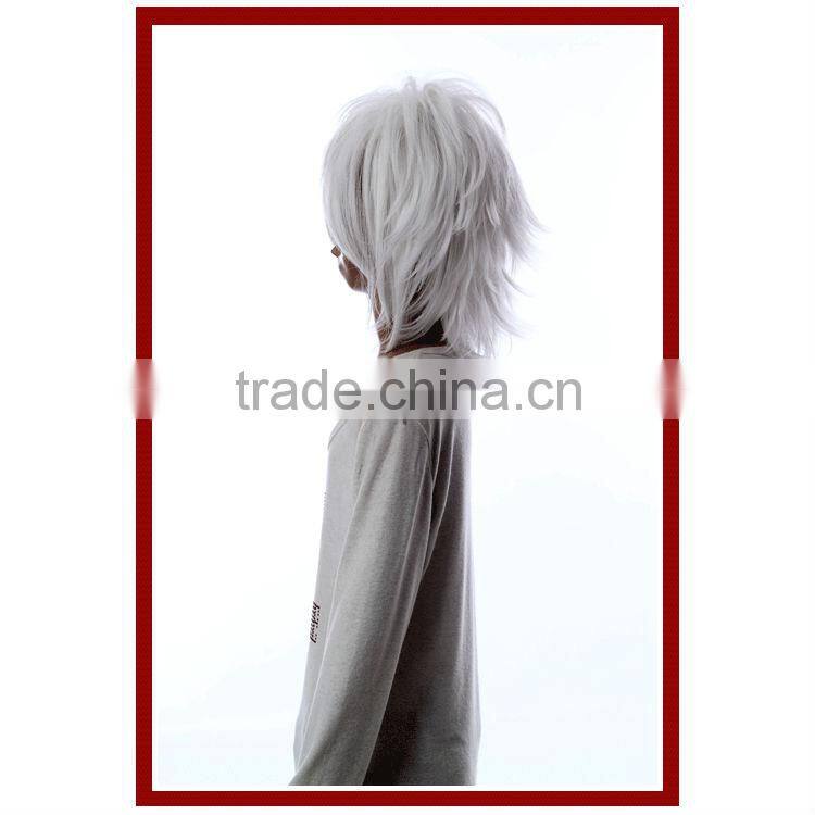 High quality White games wigs