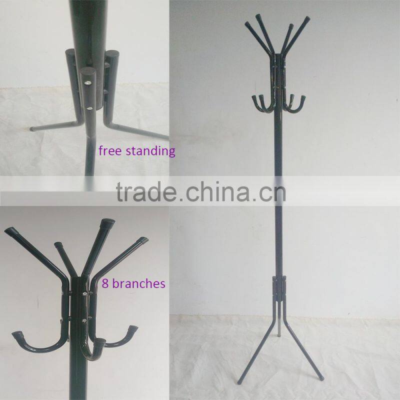 Modern metal 8 branches cloth hanger rack standing coat rack