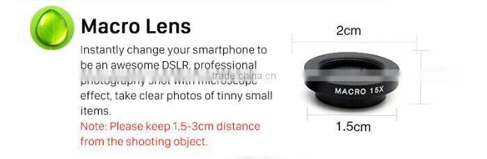 Hot Selling 3 in 1 Mobile Camera Extra Lens