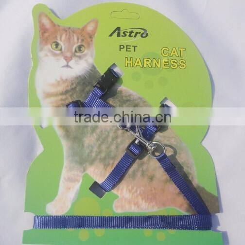 High quality adjustable safety pet cat harness lead leash collar