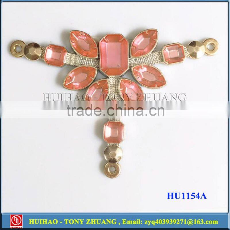 Pink color plastic flip flops buckle chain HU1158C