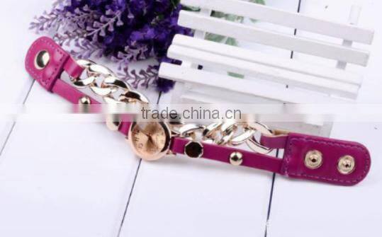 fashion PU wrist women lady watch