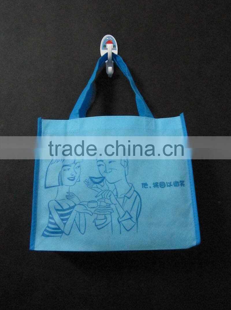 Navy blue shopping bag with image printing