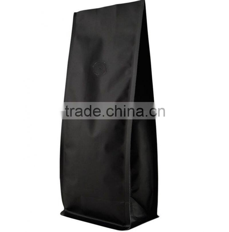 Alibaba side gusset matt black coffee bags