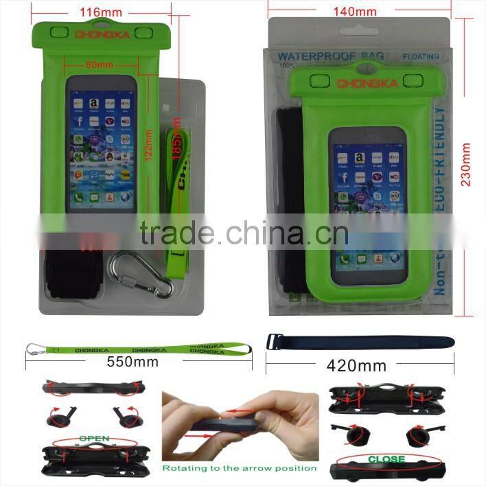 2016 New Design PVC Waterproof Pouches Bag for Mobile Phone