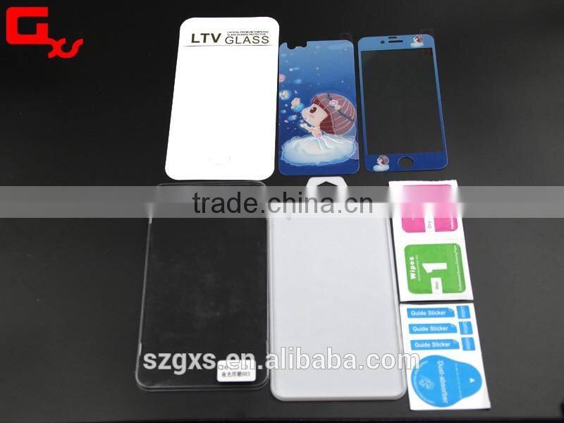 beautiful cartoon mobile phone protective case front and back tempered glass screen protector for iphone 5