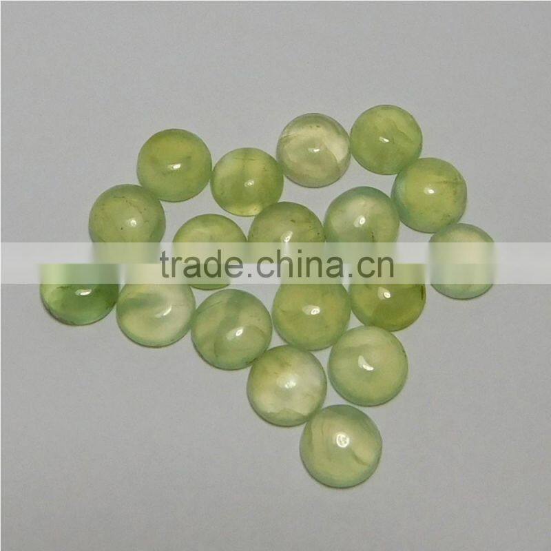 NATURAL PREHNITE CABOCHON GOOD COLOR & QUALITY 8 MM ROUND LOT
