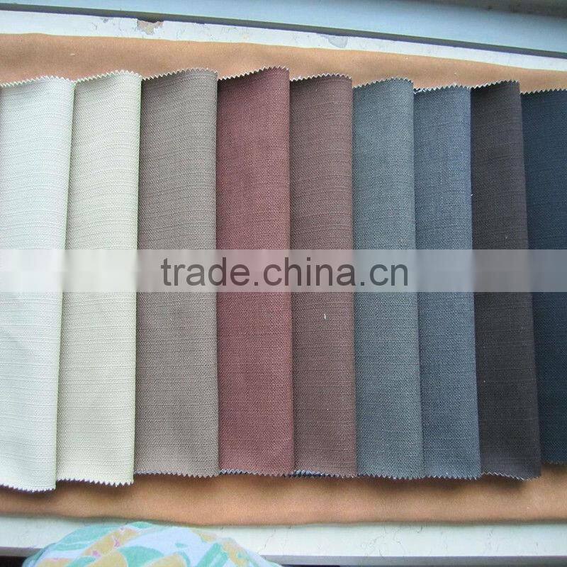 New pattern 100% polyester imitation linen flocked fabric for cushion and sofa