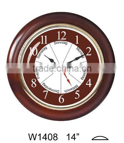 newest wood week wall clock