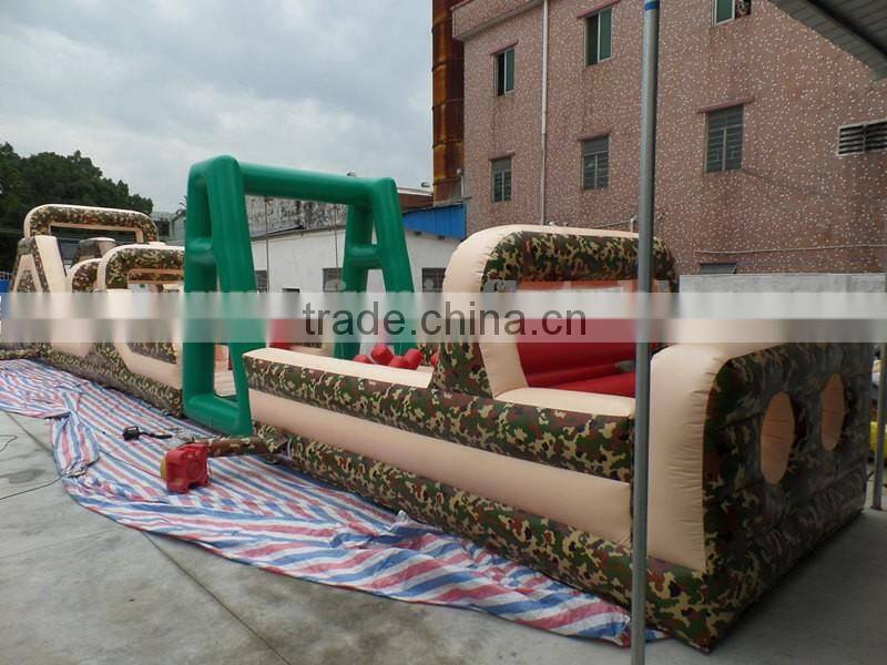 24m Large Obstacle Course adults outdoor challenge sports Boot Camp Inflatable Course for sale