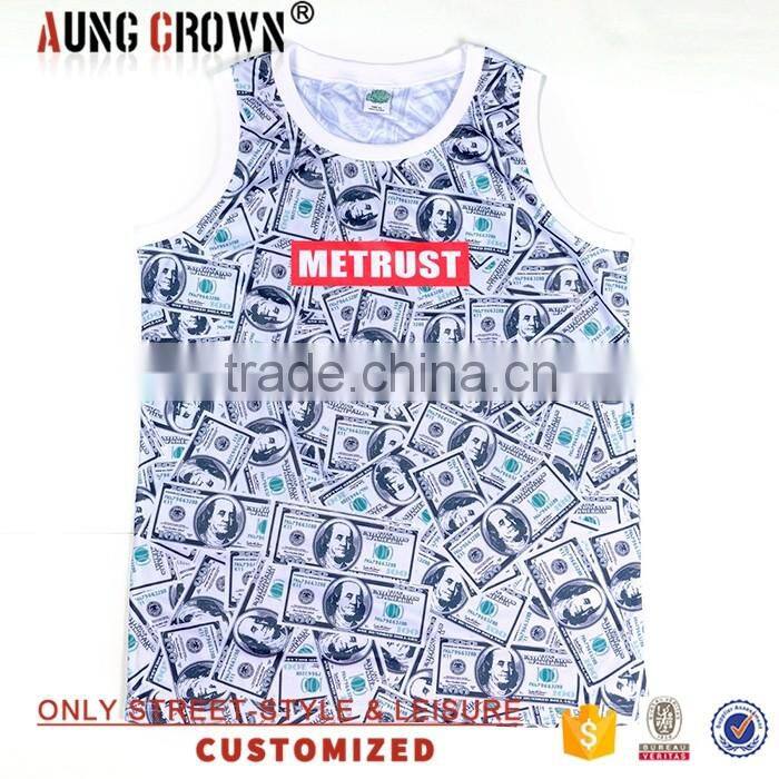Low MOQ Screen Printing Oversized Tank Top Custom Logo Cheap Price