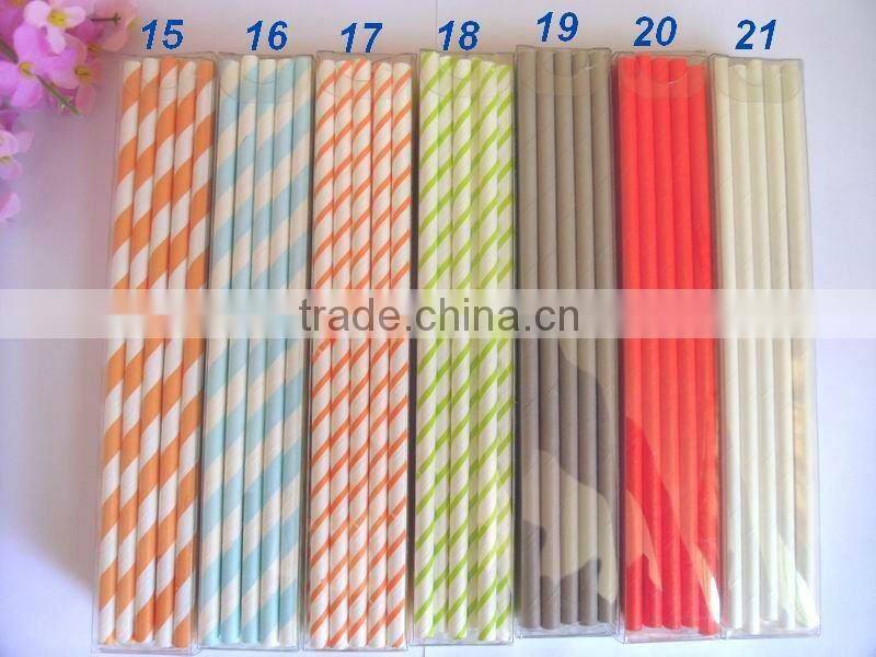 Plain Paper Straws (mint) SOLID LIGHT GREEN SipSticks Paper Drinking Party Straws BIODEGRADABLE in 33 Colors