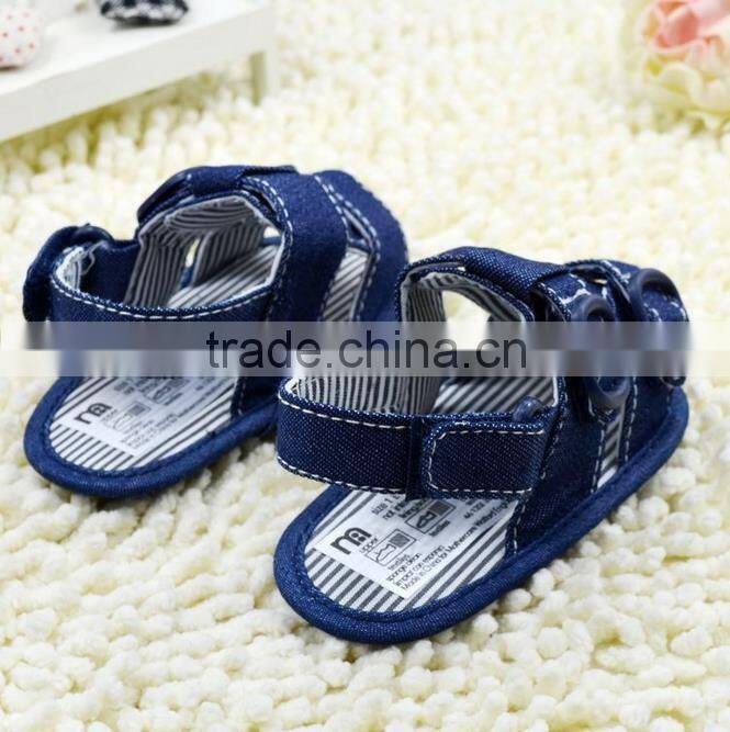 Denim cloth baby boy fashion sandals new design children todder shoes