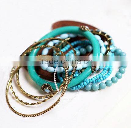 Beautiful blue color summer handmade bracelet
