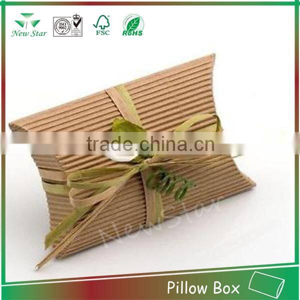 e-flute paper pillow box,kraft paper pillow box