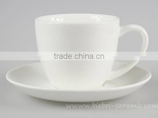 Wholesale All Size Plain White Color Custom Design Tea Coffee Cup Saucer Porcelain