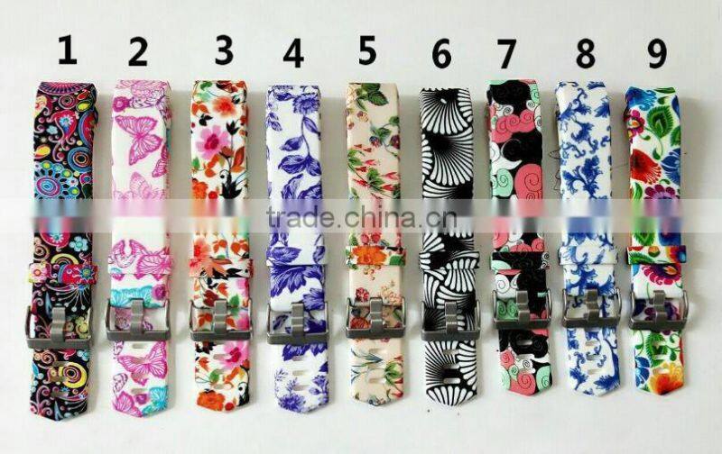 New Fashion Printed Silicone Band Strap For Fitbit Charge 2 Smart Bracelet Strap For Charge2 bands No Tracker