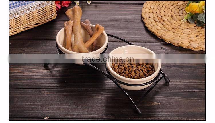 Promotional Wholesale Double Pet Salad Food Bowl Cartoon Travel Pet Bowl