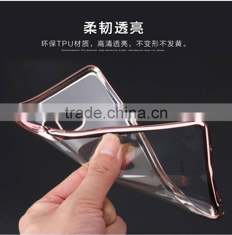 2016 Newest Original USAMS electroplate Plating TPU and ultra thin transparent Back Cover Case For Samsung Galaxy Note 7