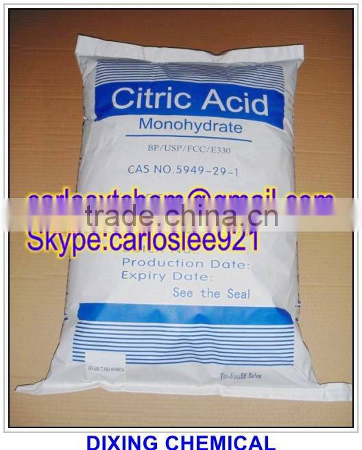 food grade Citric Acid Monohydrate BP98in bulk