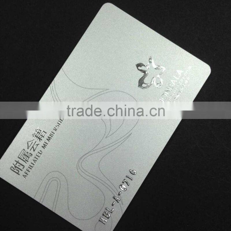 Gold silver stamp foil nice printing reward loyalty PVC card