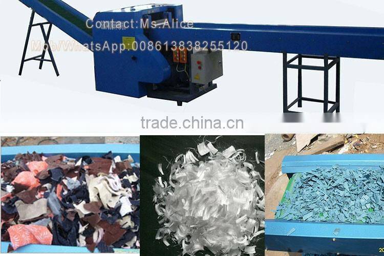 automatic waste rags cloth fiber chopping machine