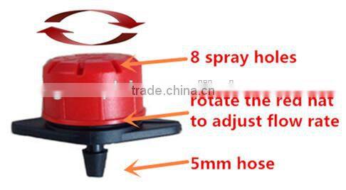irrigation emitter, adjustable dripper,red dripper,goutteu,gocciolatore