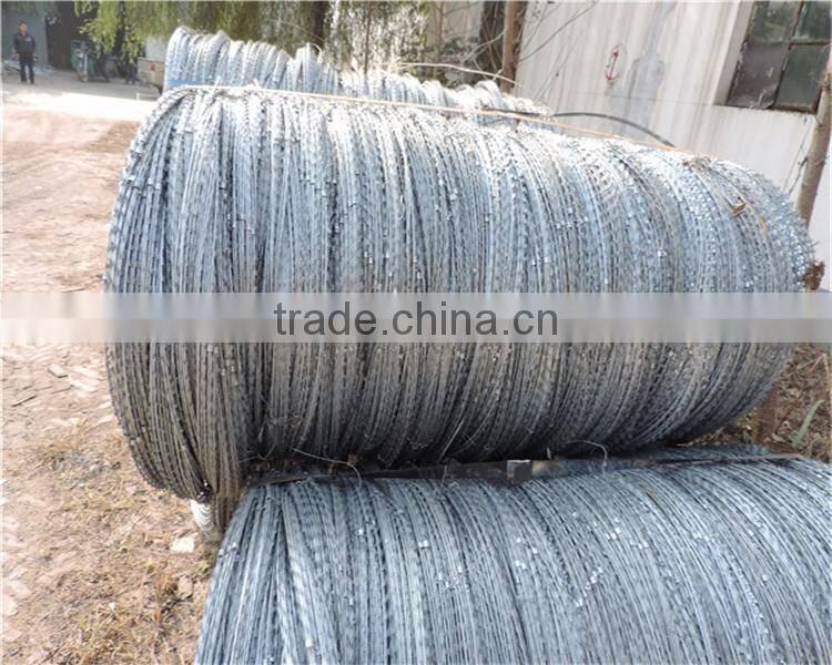 316 304 Factory Concertina High Quality Stainless Steel Razor Barbed Wire