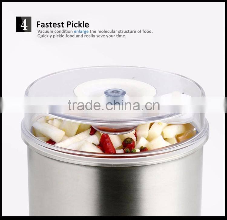 transparent pumpable vacuum metal food container