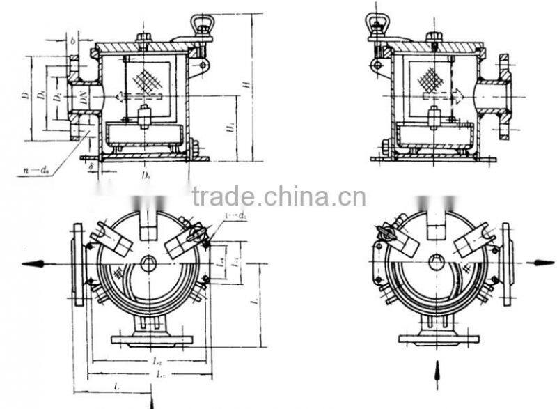 Marine Angle Sea Water Strainer CB/T497-94 BL/BLS/BR/BRS Type