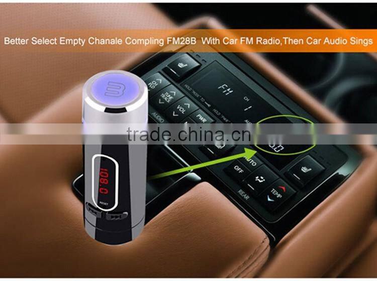 Handfree LED Display Wireless Bluetooth Car Kit FM Transmitter MP3 Player USB Charger For Samsung Iphone 6 Smartphone